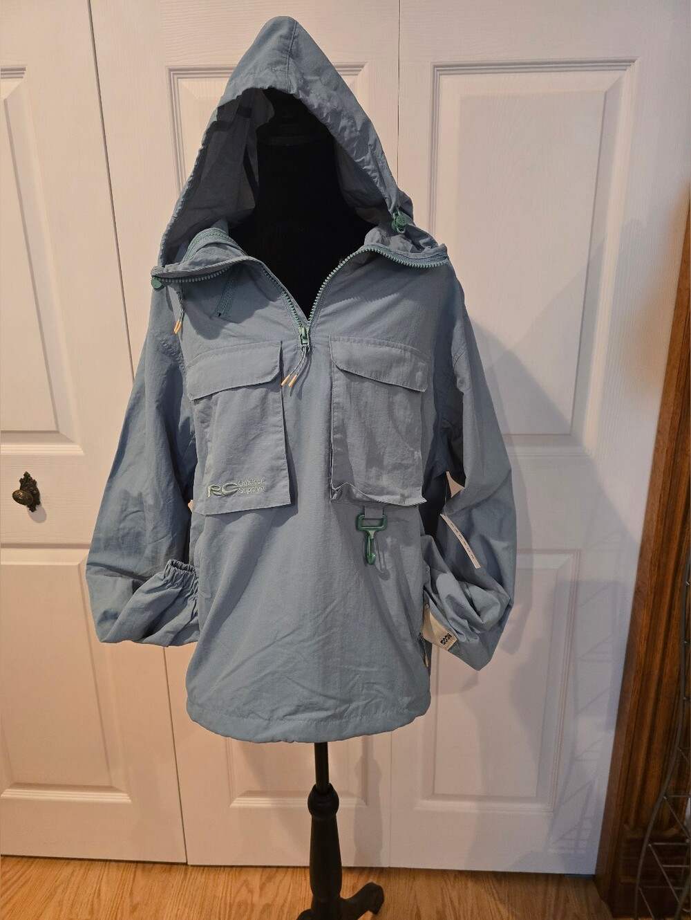 NWT RC Outdoor Supply Reese Cooper Green Cargo Anorak Pullover Jacket - Small